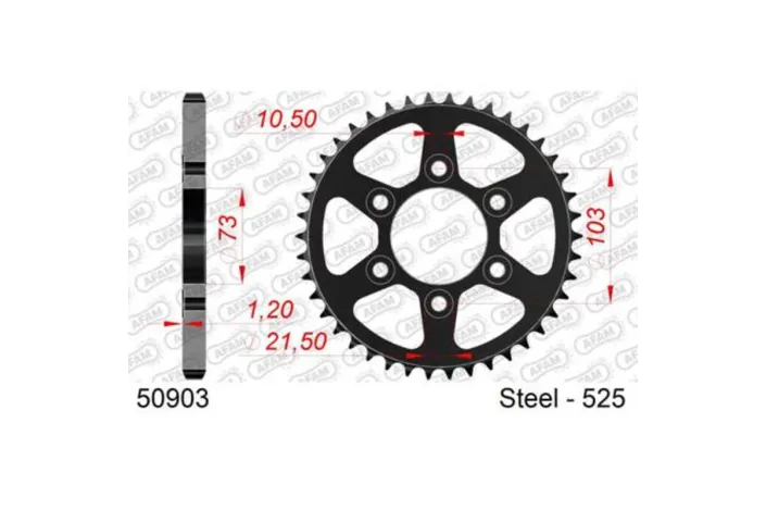 Couronne AFAM acier standard 50903 - 525