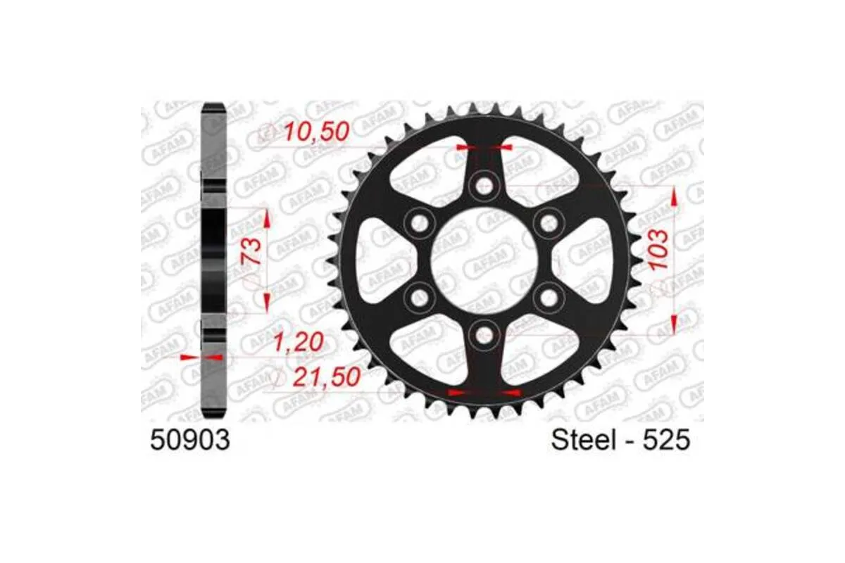 Couronne AFAM acier standard 50903 - 525