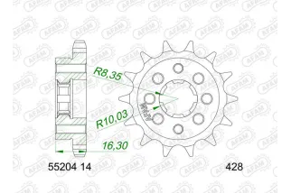 Pignon AFAM acier standard 55204 - 428