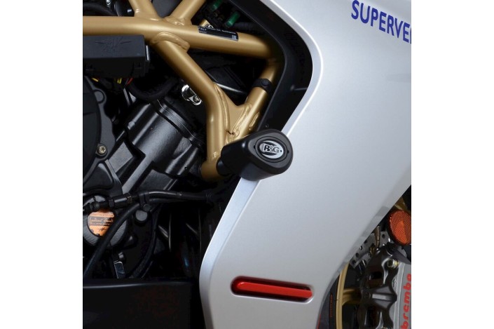 Tampons de protection R&G RACING Aero - noir MV Agusta Superveloce 800