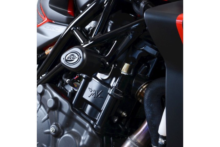 Tampons de protection R&G RACING Aero - noir MV Agusta Brutale 1000 RR