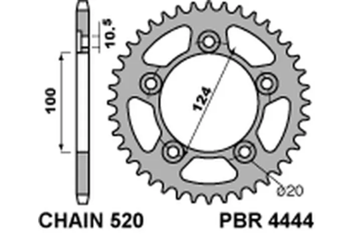 Couronne PBR acier C45 standard 4444 - 520