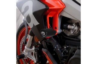 Tampons de protection R&G RACING Aero noir - Aprilia Tuono 660
