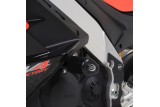 Tampons de protection R&G RACING Aero - noir Aprilia RSV4 1100 Factory