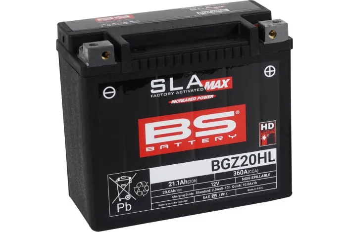 Batterie BS BATTERY SLA Max sans entretien activée usine - BGZ20HL