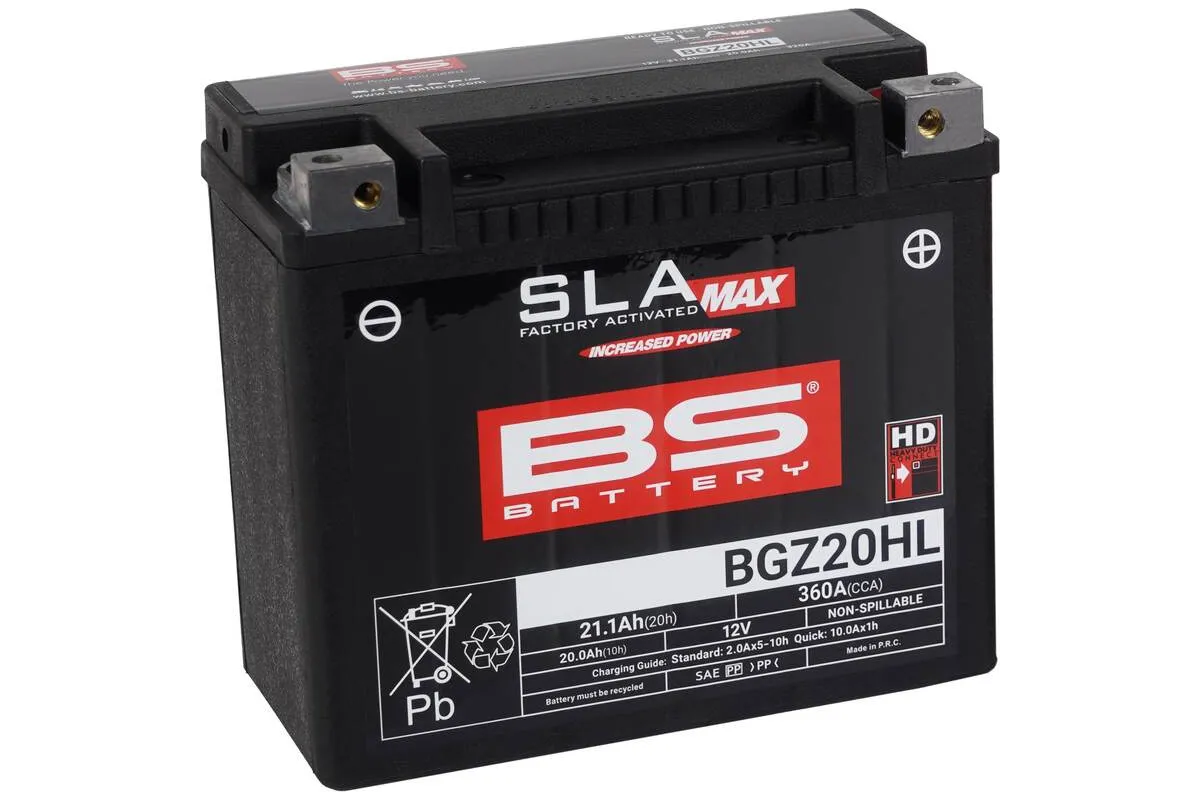 Batterie BS BATTERY SLA Max sans entretien activée usine - BGZ20HL