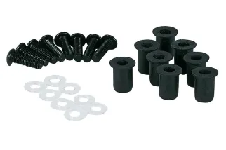 Kit vis de carénage en aluminium HIGHSIDER smart - écrous caoutchouc M5 - 8 pièces