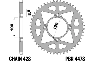 Couronne PBR acier C45 standard 4478 - 428