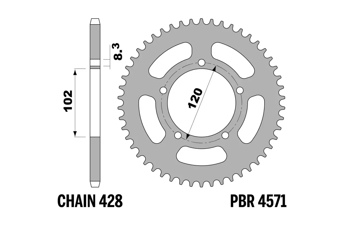 Couronne PBR acier standard 4571 - 428