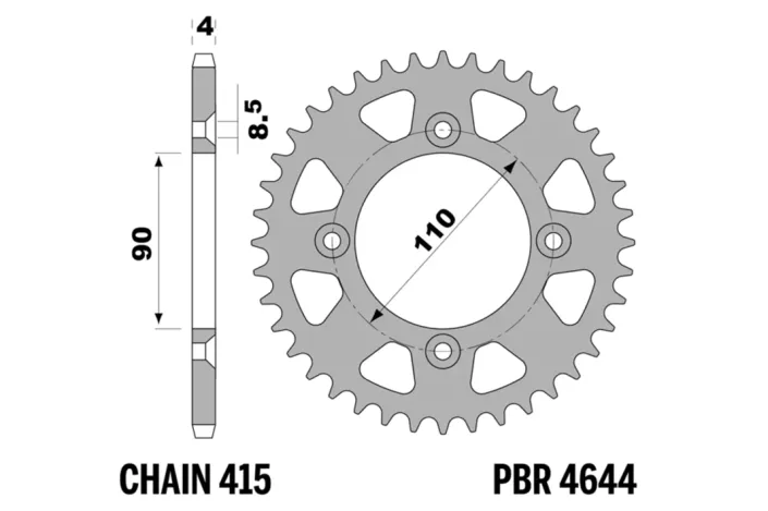 Couronne PBR aluminium ultra-light 4644 - 415