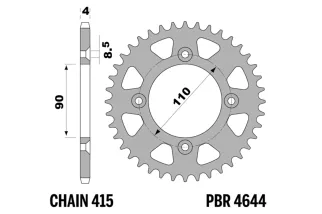 Couronne PBR aluminium ultra-light 4644 - 415