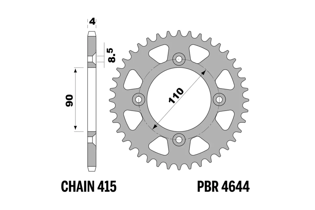 Couronne PBR aluminium ultra-light 4644 - 415