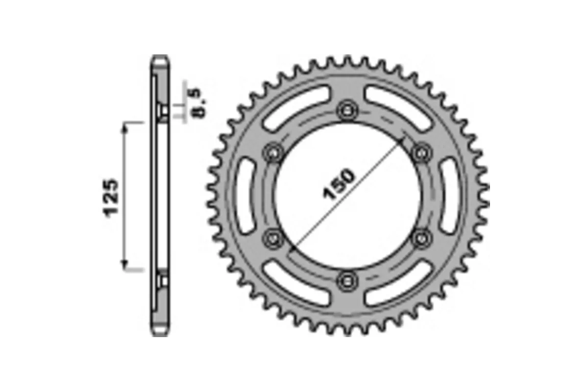 Couronne PBR acier C45 standard 4507 - 520