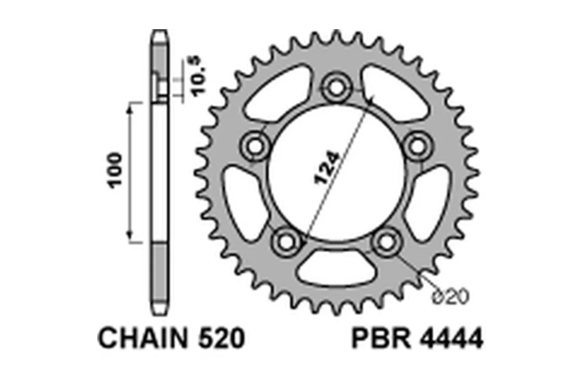 Couronne PBR acier C45 standard 4444 - 520