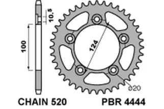 Couronne PBR acier C45 standard 4444 - 520