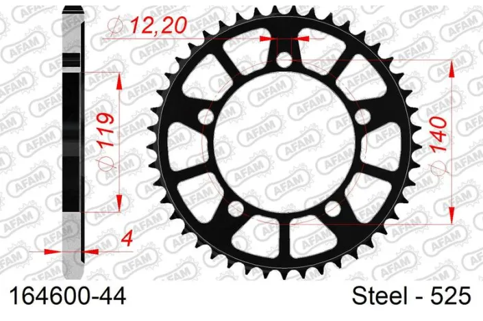 Couronne AFAM acier standard 164600 - 525