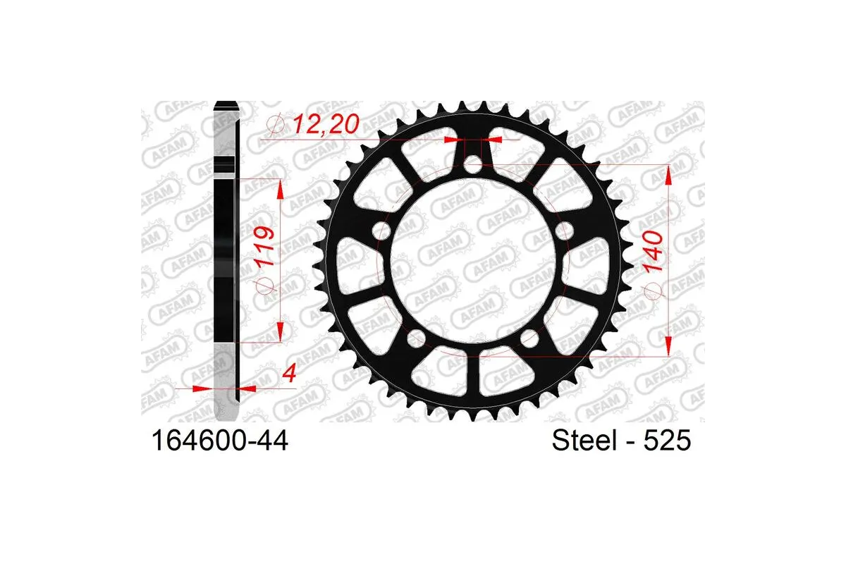 Couronne AFAM acier standard 164600 - 525