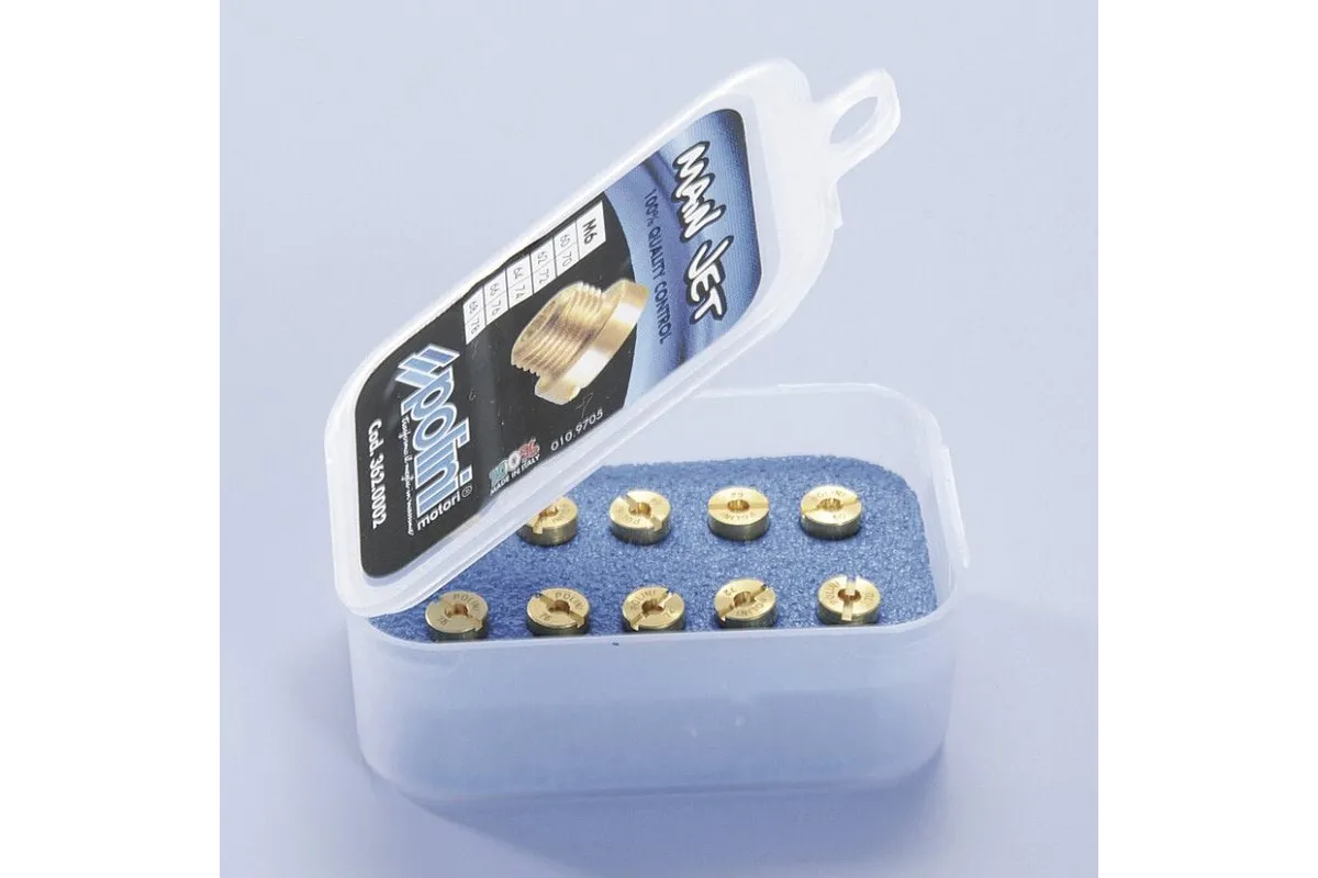 Polini main jet pack. 10 jets (Dell'Orto type) of 6 mm, 80/98 (362.0003)