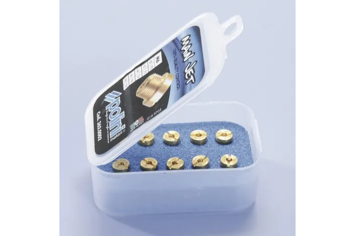 Polini jet pack. 10 jets (Dell'Orto type) of 5 mm, size 100 to 109 (360.0006)