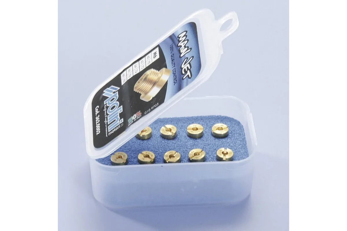 Polini main jet pack. 10 jets (Dell'Orto type) of 5 mm, 90/99 (362.0005)