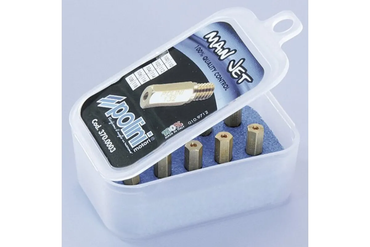Polini main jet pack. 10 jets for Keihin carburetor, 80/98 (370.0002)