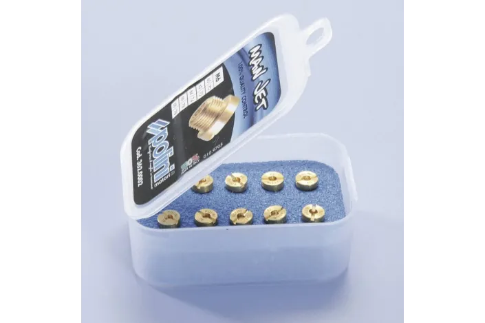 Polini jet pack. 10 jets (Dell'Orto type) of 5 mm, size 110 to 128 (360.0007)