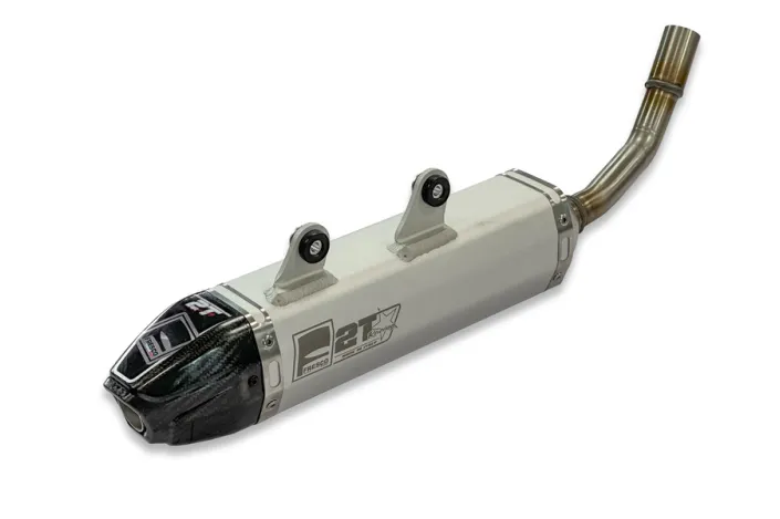 Silencieux FRESCO Carby aluminium blanc/casquette carbone