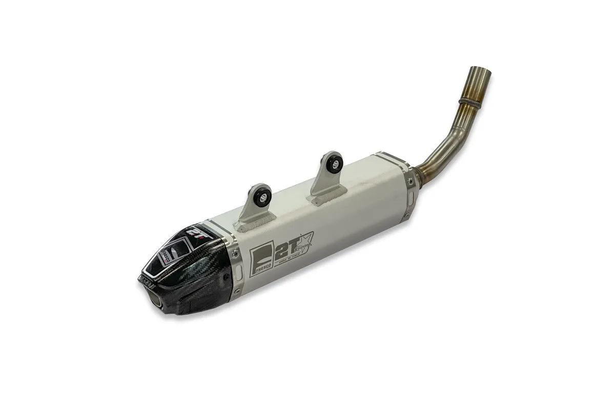 Silencieux FRESCO Carby aluminium blanc/casquette carbone