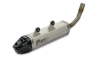 Silencieux FRESCO Carby aluminium blanc/casquette carbone