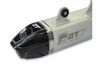 Silencieux FRESCO Carby aluminium blanc/casquette carbone