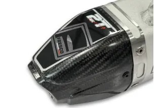 Silencieux FRESCO Carby aluminium blanc/casquette carbone