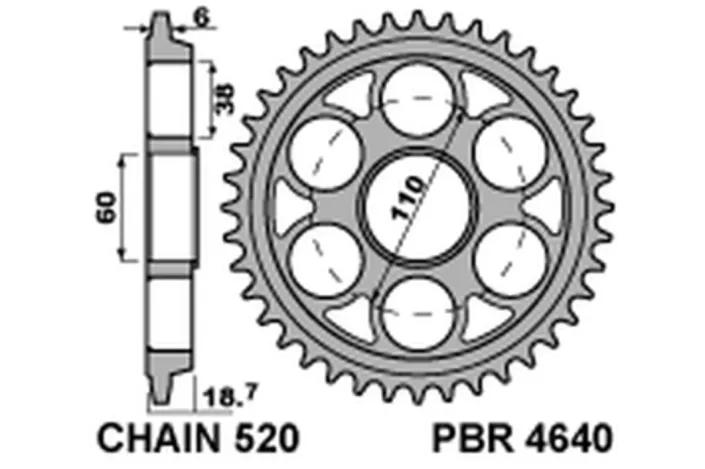 Couronne PBR aluminium renforcé - 520