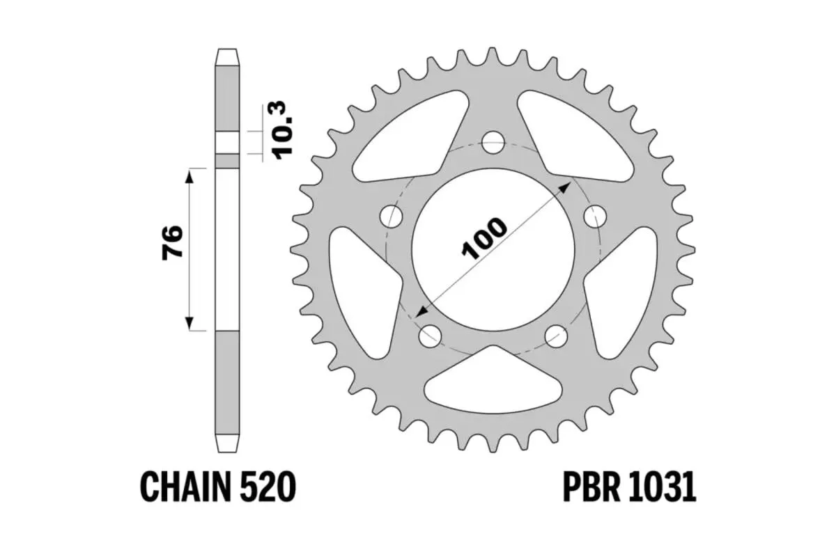 Couronne PBR acier C45 standard 1031 - 520