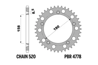 Couronne PBR acier standard - 525
