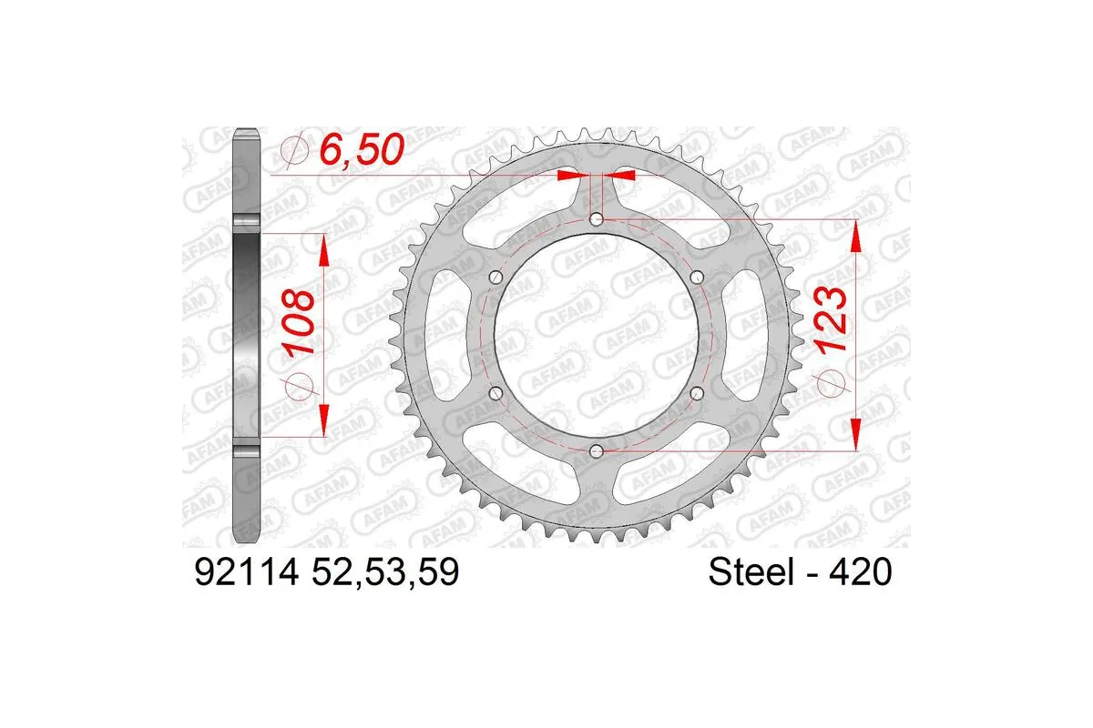 Couronne AFAM acier standard - 420