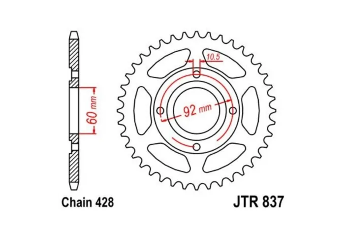 Couronne JT SPROCKETS Acier Standard - 428