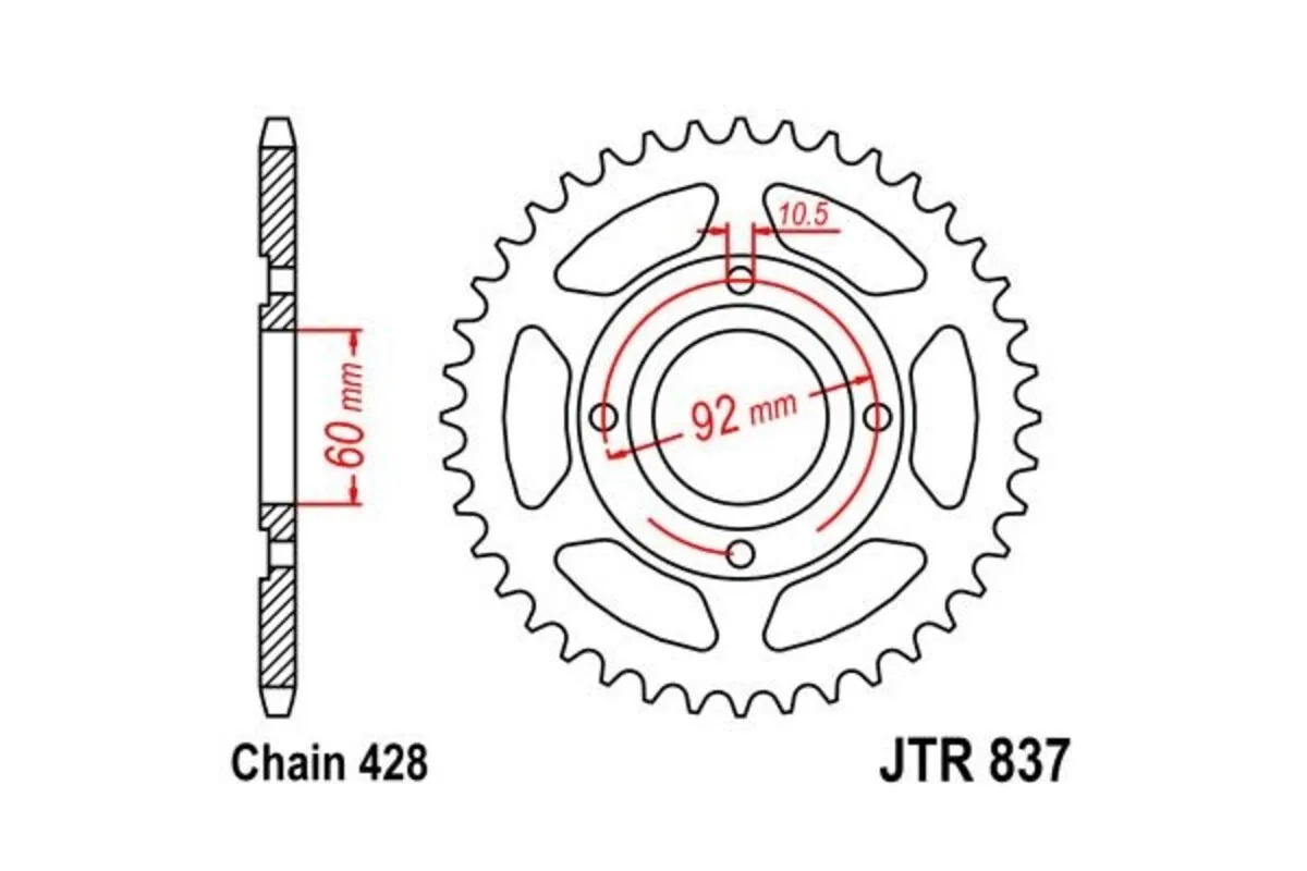 Couronne JT SPROCKETS Acier Standard - 428