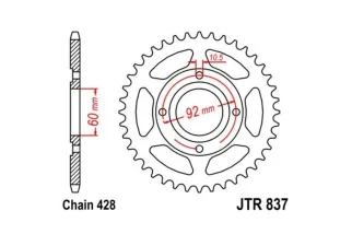 Couronne JT SPROCKETS Acier Standard - 428