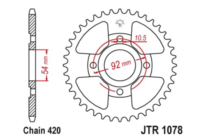 Couronne JT SPROCKETS Acier Standard - 420