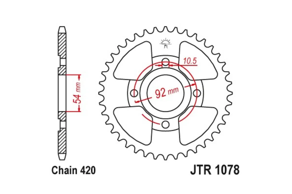 Couronne JT SPROCKETS Acier Standard - 420