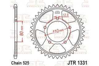 Couronne JT SPROCKETS acier standard - 525