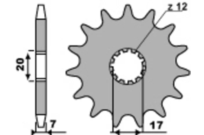 Pignon PBR acier standard 2064 - 428