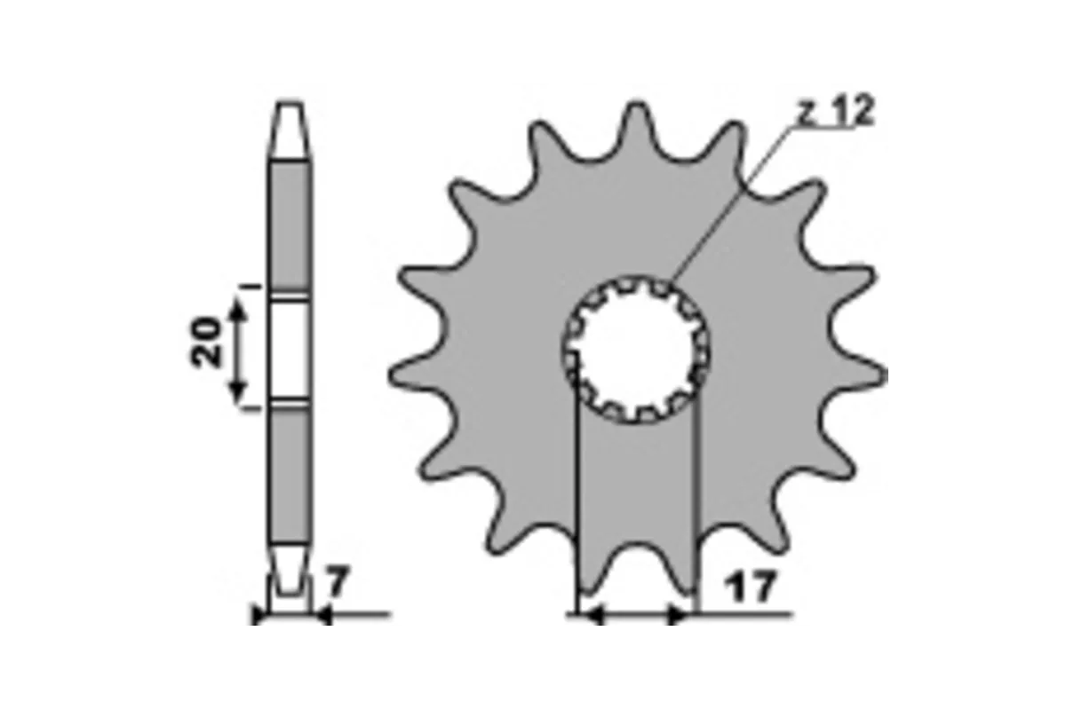 Pignon PBR acier standard 2064 - 428