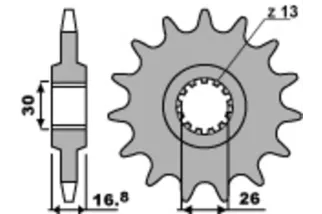 Pignon PBR acier standard 2068 - 525
