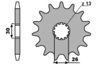 Pignon PBR acier standard 2090 - 530