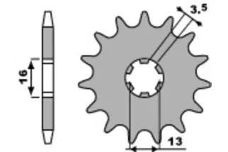 Pignon PBR acier standard 415 - 420