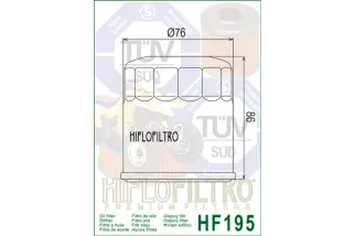 Filtre à huile HIFLOFILTRO - HF195