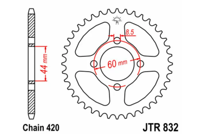 Couronne JT SPROCKETS acier standard - 420
