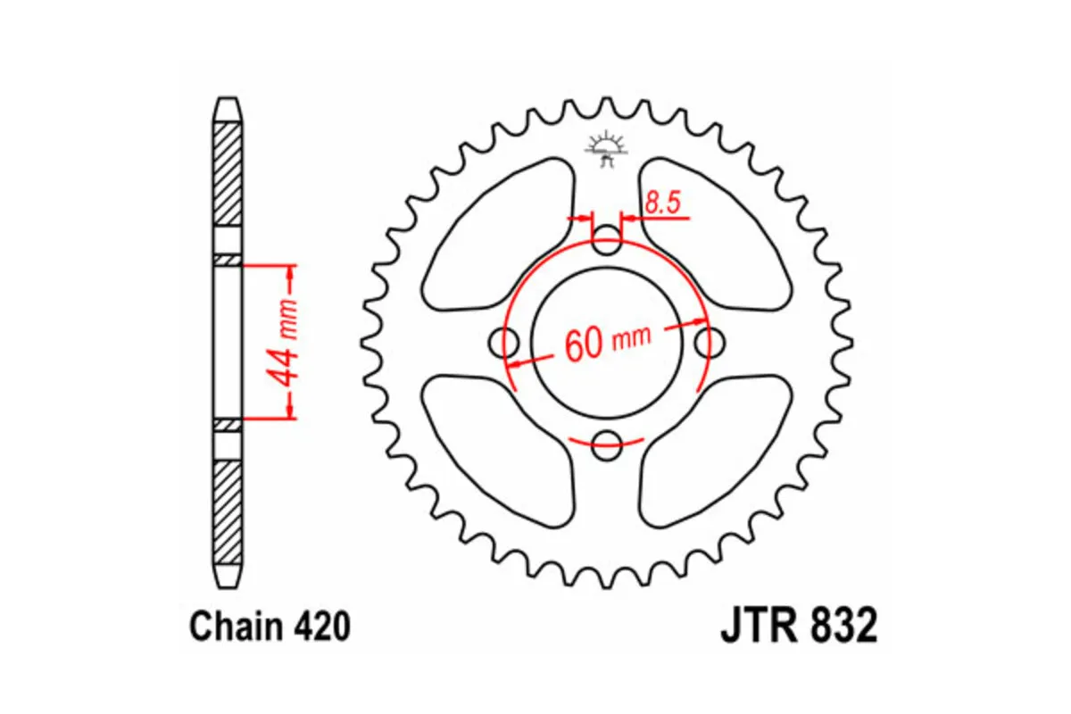 Couronne JT SPROCKETS acier standard - 420