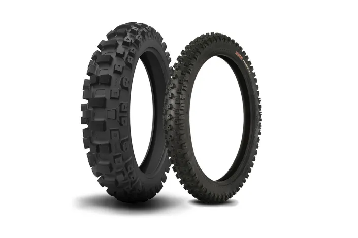 Train de pneus KENDA Mini Cross (Avant CARLSBAD 60/100-14 + Arrière WASHOUGAL II 80/100-12)